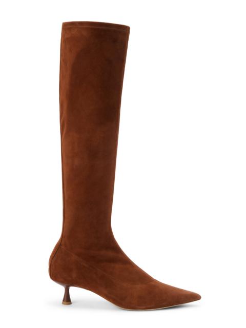L'AGENCE Emilie Suede Kitten Heel Boot