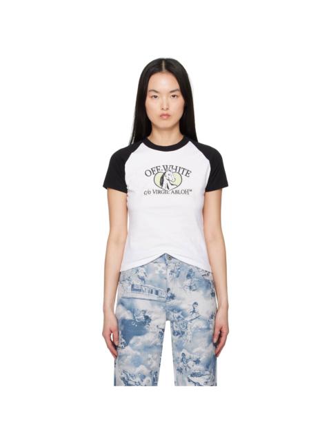 Off-White White & Black Horse Billboard Raglan T-shirt