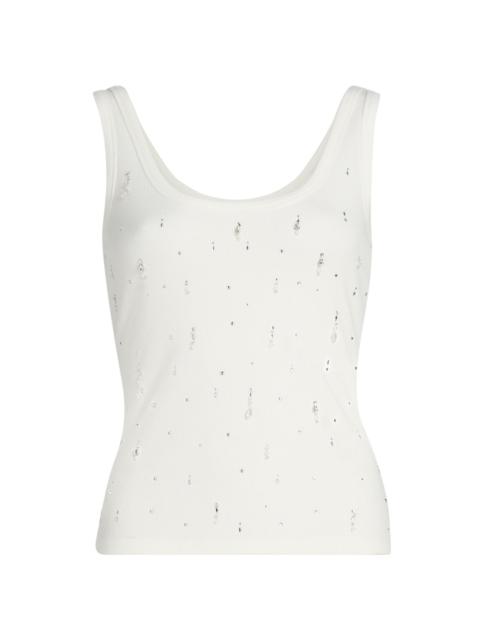 GENERATION LOVE Women's Evita Embellished Jersey Tank - White
