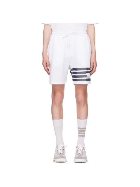 White 4-Bar Shorts