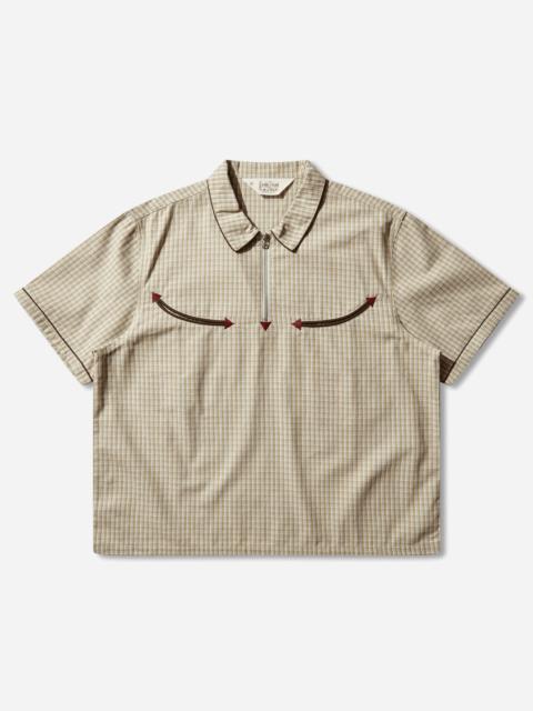 BRAIN DEAD Check Western Shirt Taupe