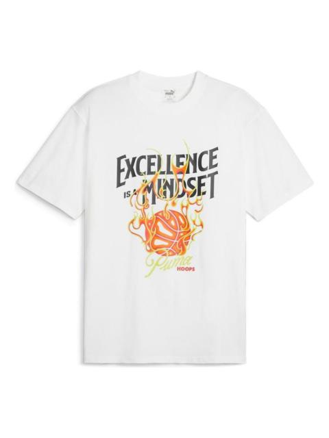 PUMA Hoops Excellence Basketball T-shirt 'White' 624754-01