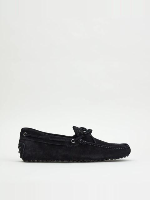 Tod's GOMMINO DRIVING SHOES IN SUEDE - BLACK