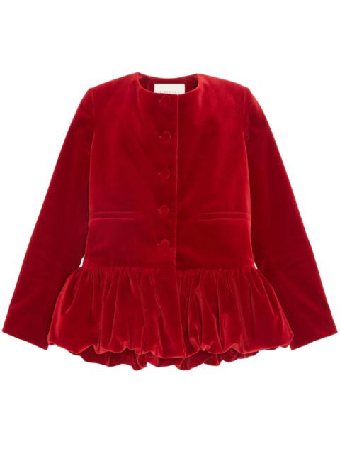 LIBEROWE RED PEPLUM JACKET