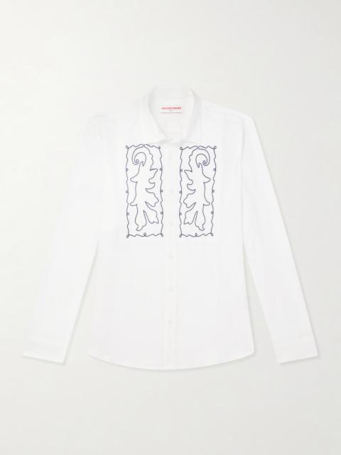 ORLEBAR BROWN Mirabello Embroidered Linen Shirt