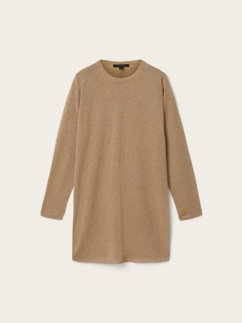 ALLSAINTS TILLII METALLIC LONG SLEEVE MINI DRESS