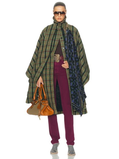 Chloé Brushed Wool Check Coat