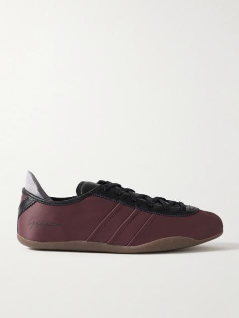 Y-3 + Y-3 Tokyo Leather-trimmed Satin Sneakers