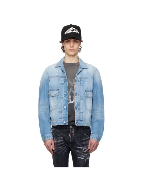 デニムジャケット Dsquared2 Heritage Boxy Jean Jacket In Denim Dsquared2 Men's Heritage Boxy Jean Jacket | Neiman Marcus