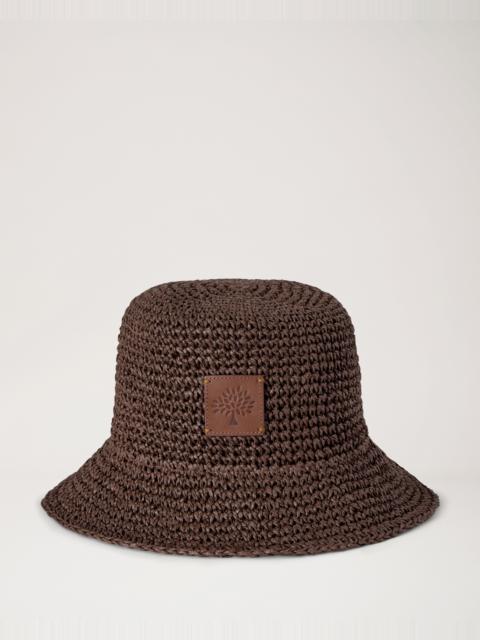 Mulberry Raffia Mulberry Tree Bucket Hat Ebony 100% Paper Raffia