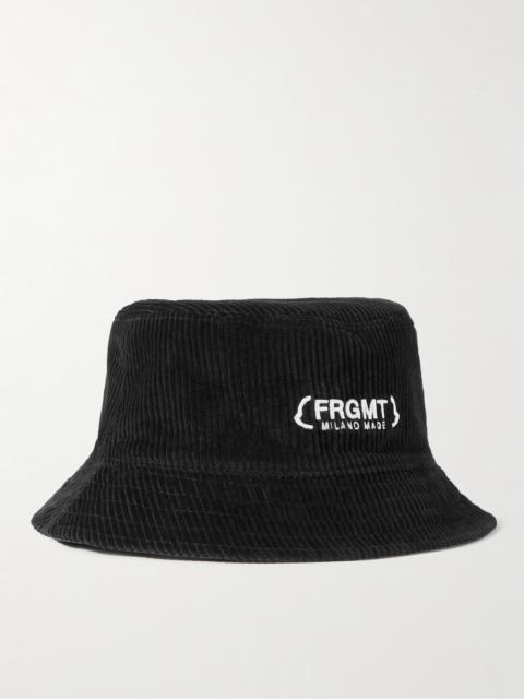 Moncler 7 Moncler FRGMT Hiroshi Fujiwara Reversible Cotton-Corduroy and Shell Bucket Hat