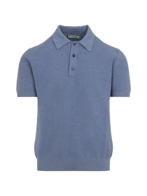 Canali button-fastening polo shirt