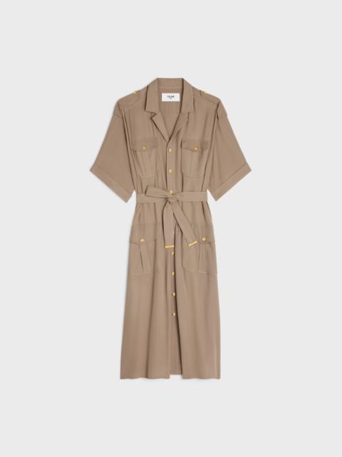 CELINE safari dress in lightweight viscose