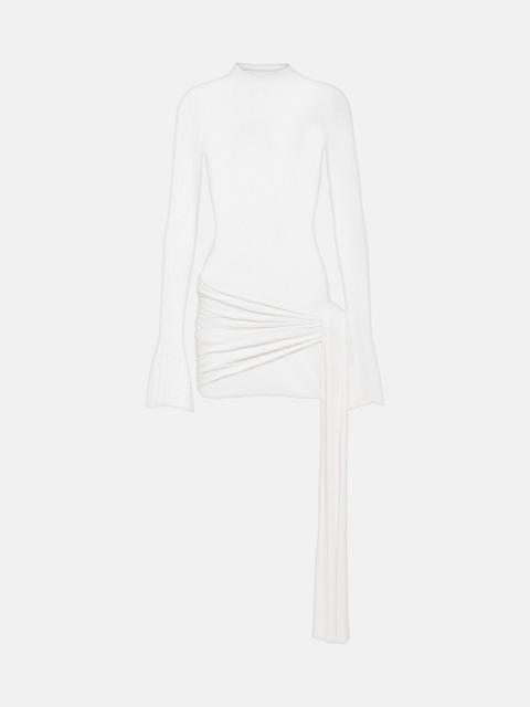 AYA MUSE Draped jersey minidress