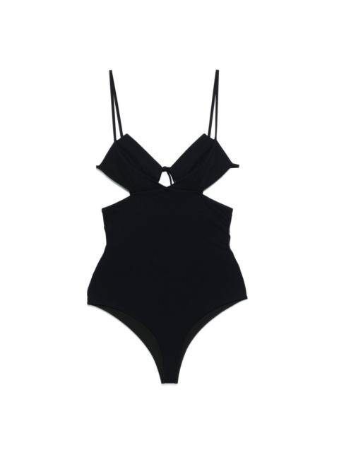 ワンピース水着 NENSI DOJAKA Brick Stretch Polyester Swimsuit Nensi Dojaka stretch-design Swimsuit | Brown | FARFETCH JO
