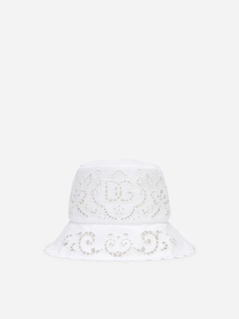 Dolce & Gabbana Drill hat with cut-out embroidery