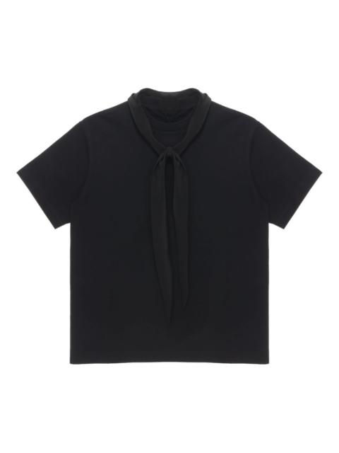 Carven scarf-collar cotton T-shirt