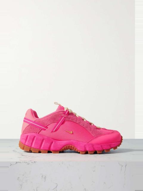 + Jacquemus Air Humara leather-trimmed suede and mesh sneakers