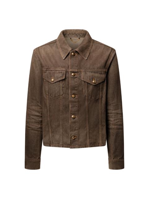 Louis Vuitton Coffee Indigo Denim Long-Sleeved Shirt