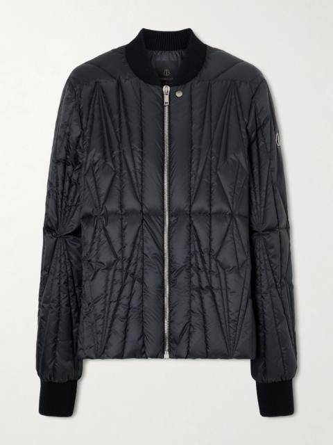 Rick Owens + Moncler quilted shell down jacket Black