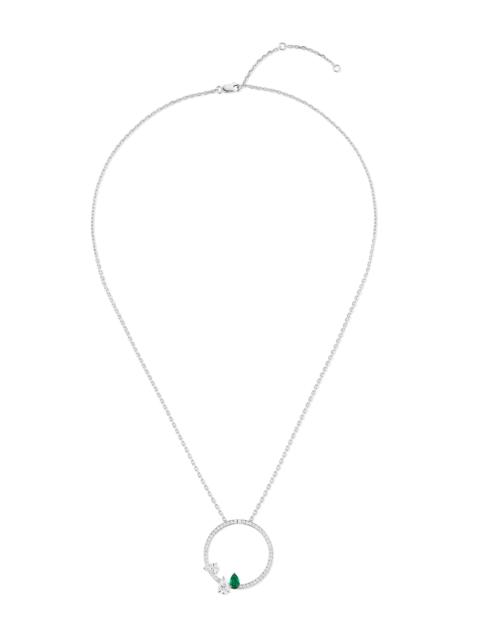 REPOSSI Serti Sur Vide 18K White Gold, Emerald & 1.05 TCW Diamonds Necklace