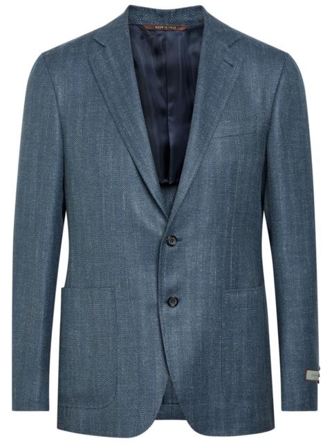 Canali Canali Striped Wool and Silk-blend Blazer