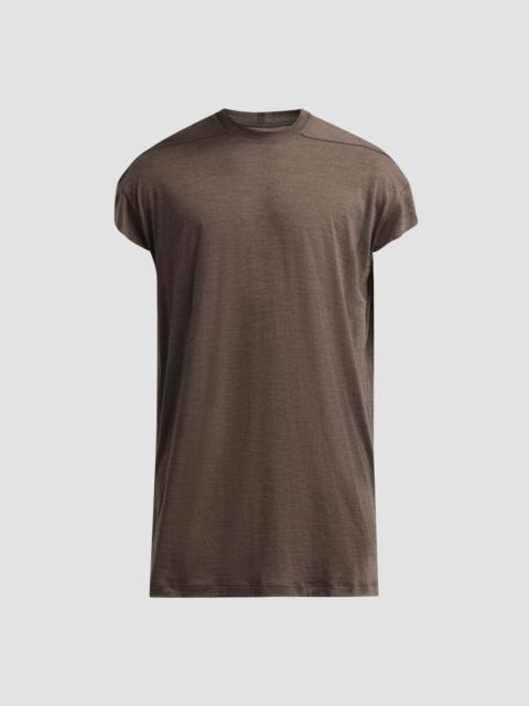 Rick Owens Men's Jumbo Wool-Silk Crewneck T-Shirt - Dark Dust