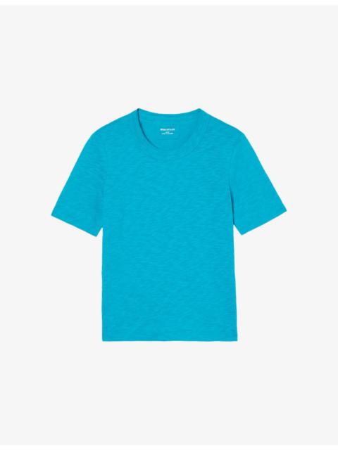 WHISTLES Rosa Double-Trim Cotton-Jersey T-Shirt