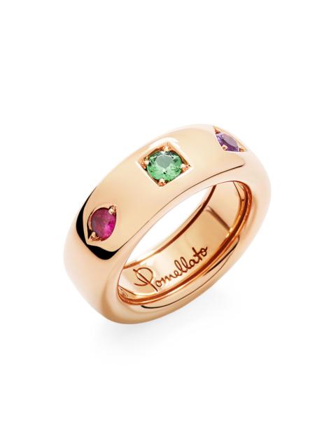 Pomellato Women's Iconica 18K Rose Gold & Multi-Stone Wide Ring - Rose Gold