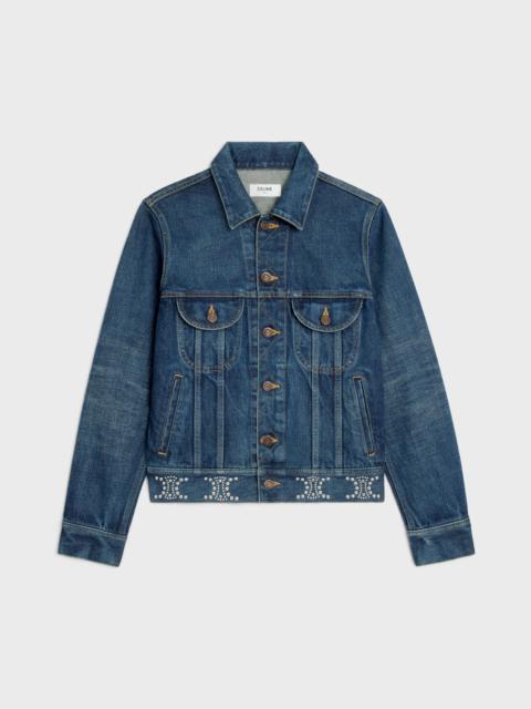 ジャケット TRUCKER JACKET IN DARK UNION WASH DENIM CELINE trucker jacket in dark union wash denim | REVERSIBLE