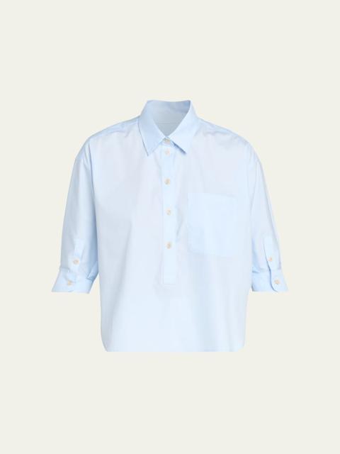 JAMIE HALLER The Popover Cotton Poplin Shirt