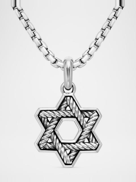 DAVID YURMAN Men's Cable Star of David Pendant in Silver, 19mm