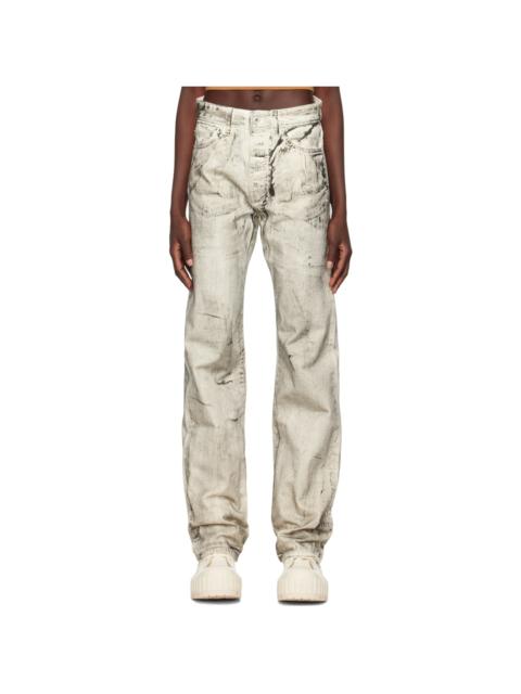 Heron Preston Off-White  Overdyed Spray Regular Jeans