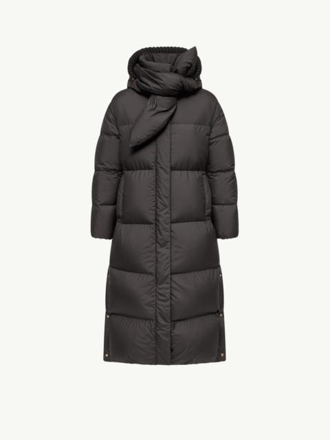 Moncler Ornement Hooded Long Down Jacket