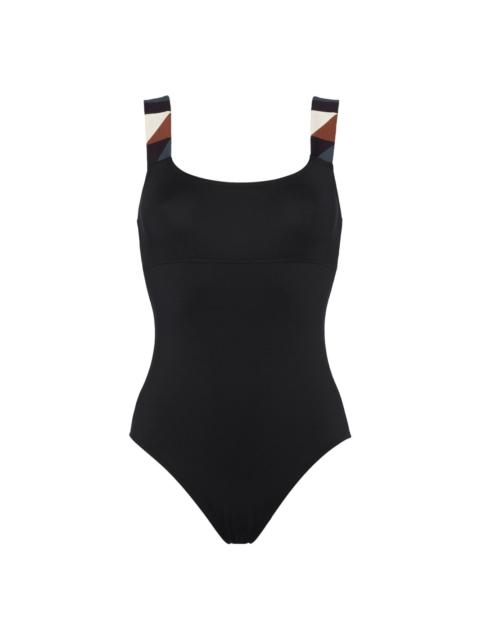 Tempo graphic-strap swimsuit