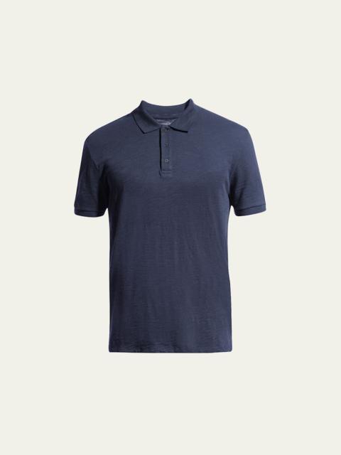 Vince Classic Slub Cotton Polo Shirt
