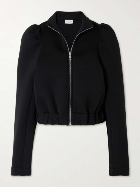 Dries Van Noten Cotton-blend ponte turtleneck jacket