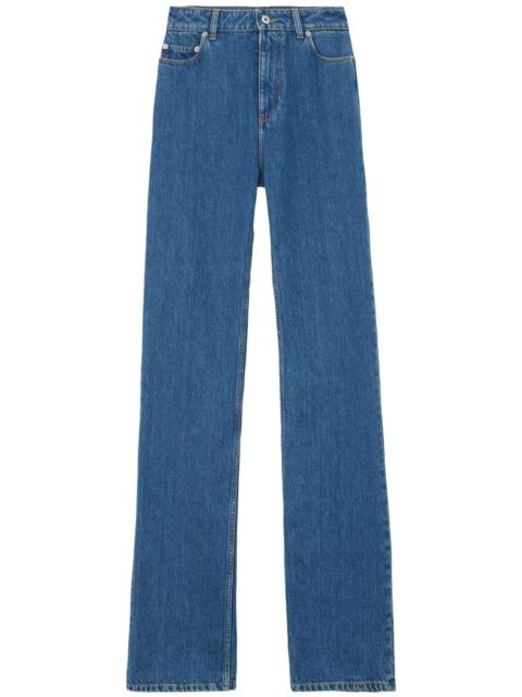 Blue Straight-Leg Cotton Jeans