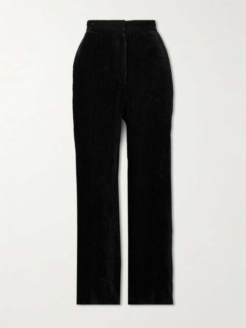 The Row Anker Ribbed Velvet Straight-leg Pants