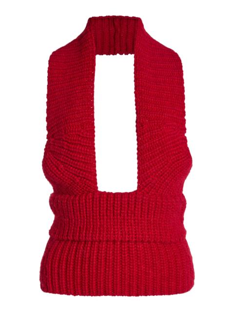 CHRISTOPHER ESBER Lennox Wool Knit Top red