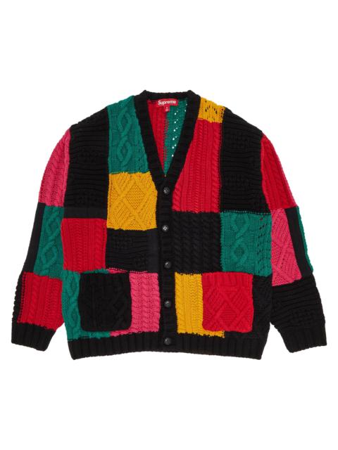 トップス AMBUSH PATCHWORK KNIT CARDIGAN BLACK S AMBUSH PATCHWORK CARDIGAN BLACK NO COLOR