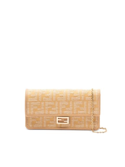 FENDI Baguette monogrammed wallet-on-chain