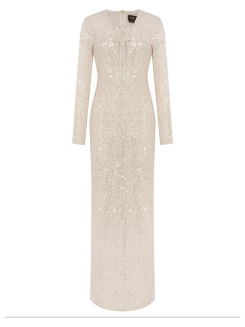 PatBO Women's Iara Crochet Plunge Maxi Dress - Beige