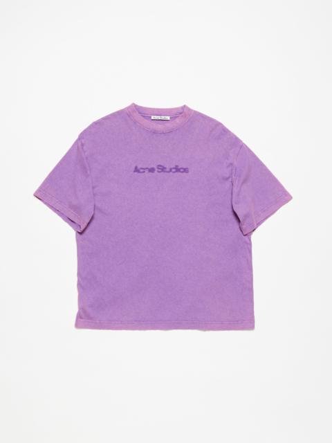 Acne Studios T-shirt faded logo - Relaxed fit - Bright purple