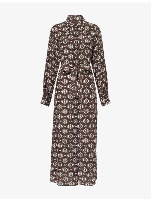 WEEKEND Max Mara Narvel Belted Silk Midi Dress