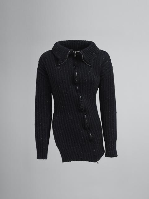 Marni RECYCLED FELTED WOOL CARDIGAN