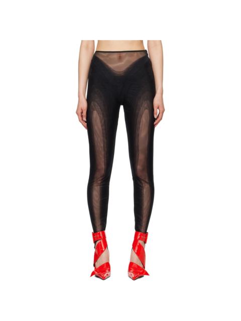 MUGLER Black Illusion Leggings