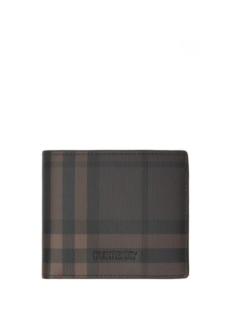 Burberry Brown City Check Bifold Wallet