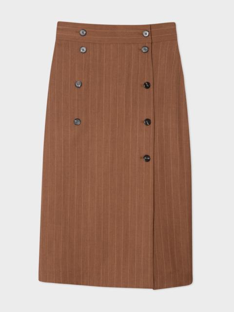 Paul Smith Pinstripe Button Up Skirt