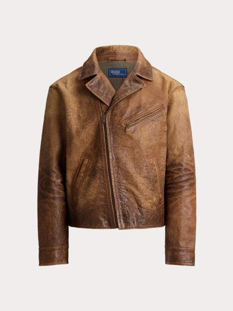 Polo Ralph Lauren Leather Newsboy Jacket